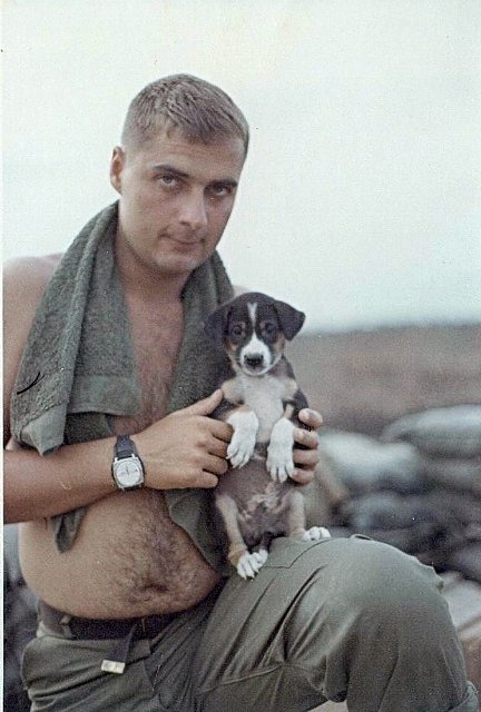Lt. VanKiken with Ham and Eggs(Dog)